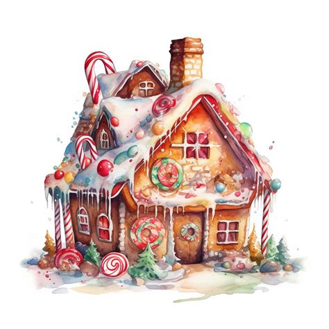 Gingerbread House Clipart - 15 Festive High-quality Jpgs | Digital ...