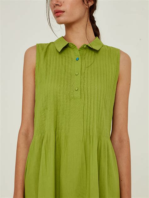 Buy Pintuck Detailed Sleeveless Dress | Latest Dresses for Women Online ...