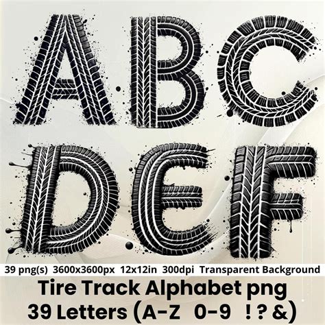 Buy Tire Track Png Tire Track Font Tire Font Tire Letters Racing ...