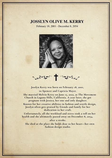 Obituary Cover Template - astra.edu.pl