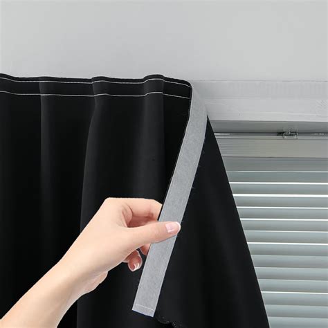 Rideaux occultants adhésifs - Sans tringle nécessaire - Faciles à accrocher - Pour chambre à ...