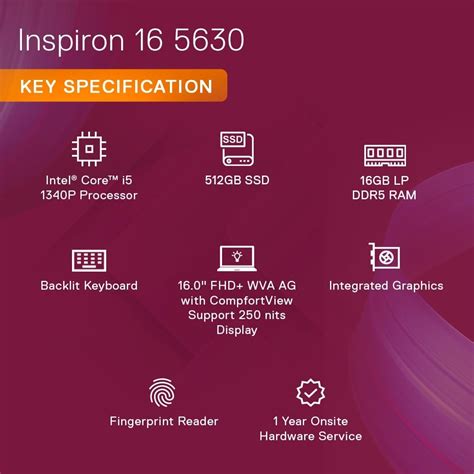 Dell Inspiron 7430, 13th Gen Intel Core i5 Processor, 16 GB RAM, 1 TB ...