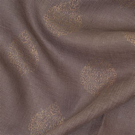 Linen sheer curtain fabric printed - Ambar - Brown – Art Legends Store