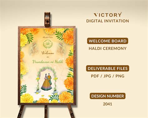 Buy Haldi Ceremony Welcome Sign Board Standee Design as per Online in ...