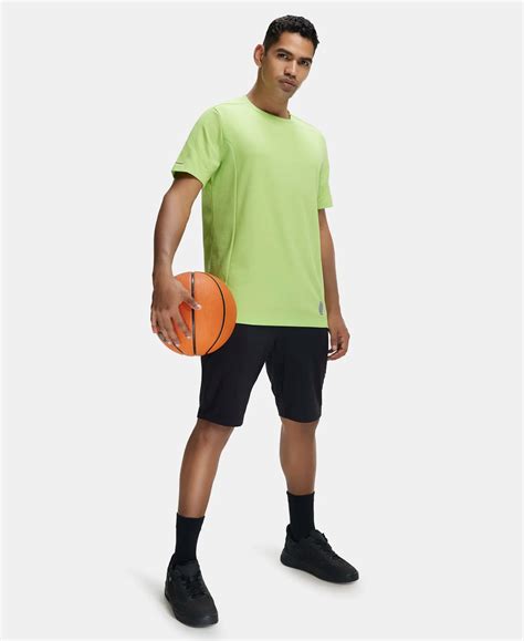 Buy Super Combed Cotton Blend Solid Round Neck Half Sleeve T-Shirt with ...