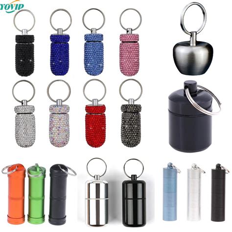 Capsule Shape Aluminum Waterproof Pill Case Delicate Seal Medicine ...