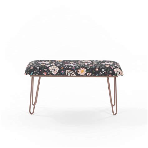 Chumbak Kitsch Bench- Bohemian Palampore (2 Seater Bench, Iron, Black ...