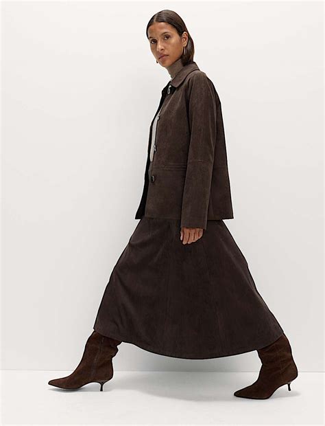 Buy Suedette Maxi A-Line Skirt at Marks & Spencer