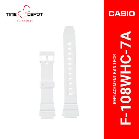 Casio 10409328 Genuine Factory Replacement Strap Resin Band White ...
