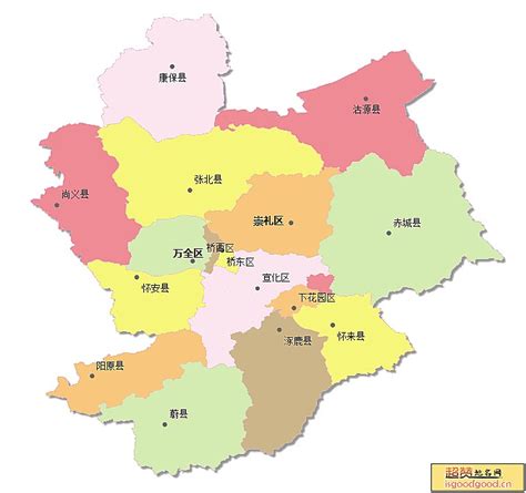 张家口在河北省的位置图 - 中国交通地图 - 地理教师网