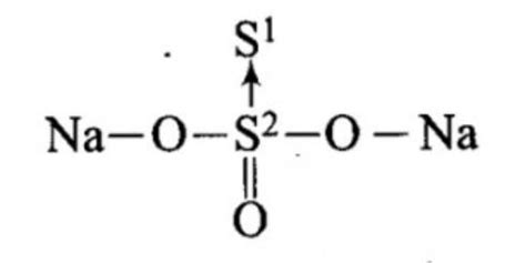 oxidation number of Central sulphur atom in Na2s2o3 would be - Brainly.in