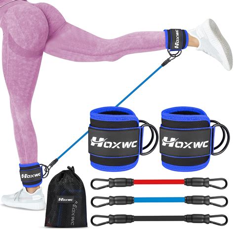 Ankle Resistance Bands with Cuffs, Glutes Workout Equipment, Ankle ...