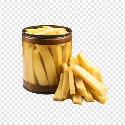 Canned bamboo shoots intended for cooking isolated on transparent ...