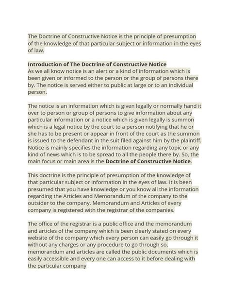 Constructive Notice in General 的图像结果