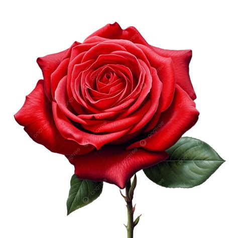 Realistic Red Rose White Background, 3d, Clipart, Rose PNG Transparent ...