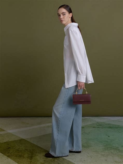 Wineberry Red Kristine Sculptural-Handle Long Wallet - Wineberry Red ...