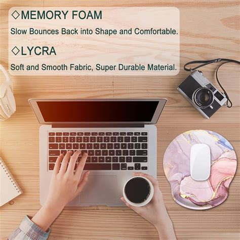 Buy Pemlari [30% Larger Ergonomic Mouse Pad Wrist Support with Coaster ...