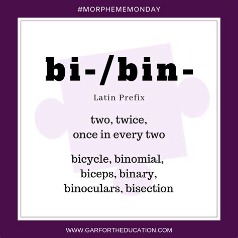 Bi Prefix Words List