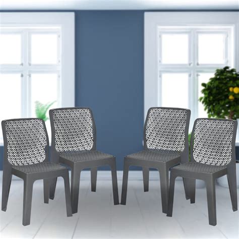 ITALICA Oxy Plastic Chair for Home, Office, Living Room/Glossy Finish ...