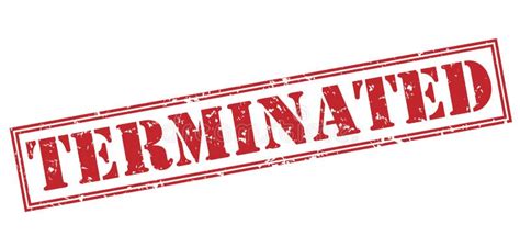 Image result for Terminated Red Text