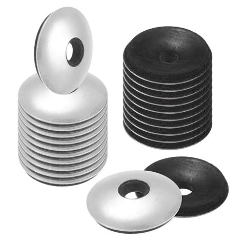 50-Pack EPDM Bonded Sealing Rubber Washers, 304 Stainless Steel #12 x 3 ...