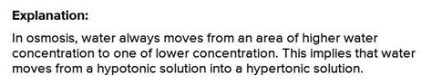 movement of water occurs from a dash solution into a dash solution in ...