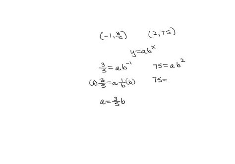 Find an Exponential Function From 2 Points 的图像结果