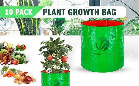 PLANT CARE Hdpe Gardening Grow Bag, Nursery Cover Green Bags, Indoor ...