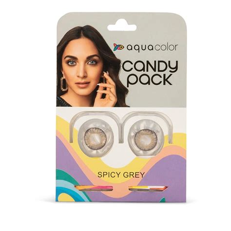 Buy Aquacolor Spicy Grey Daily Disposable Candy Pack - 2 Lens Pack ...