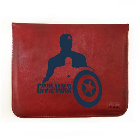 Hamee Marvel Avengers Official Tan Brown Leather Tablet Case / Sleeve ...