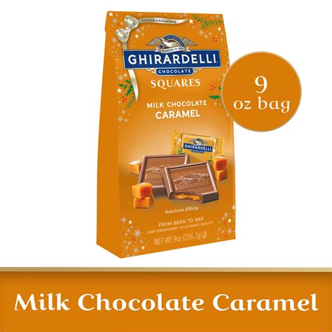 GHIRARDELLI Premium Individually Wrapped Holiday Milk Chocolate Caramel ...