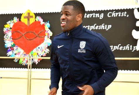 Two-time Commonwealth Games gold medallist Leon Baptiste gives pupils ...