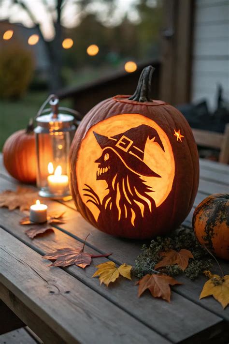 12+ Creative Witch Face Pumpkin Carving Ideas