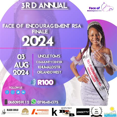 Face Of Encouragement RSA 2024 Finale, Hector Pieterson Museum, Soweto ...
