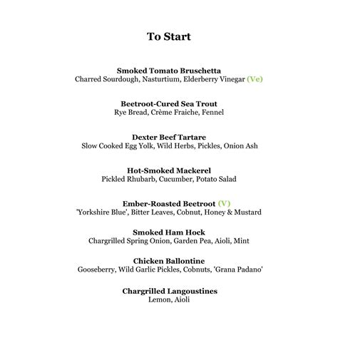 Sample Menus - Free Range Kitchen - Bespoke Event Catering