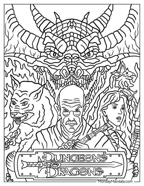 20 Dungeons & Dragons Coloring Pages (Free Printables)
