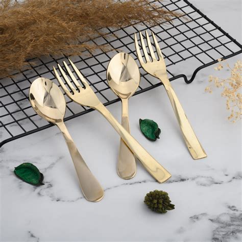 Brozne Dinner Dessert Spoon Fork Set (Pack of 12) - Glossy – Raj ...