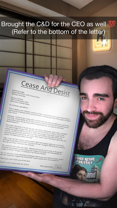 LEAKED SNAPCHAT IMAGES OF MATTO VOICE ACTING AT ROCKSTAR (Source: He is ...