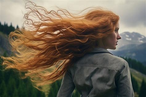 Windblown hair of a horse galloping through a storm | Premium AI ...