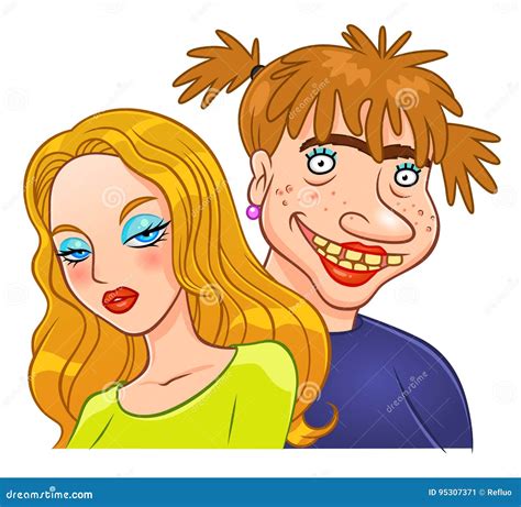 Beauty Ugly Stock Illustrations – 802 Beauty Ugly Stock Illustrations ...