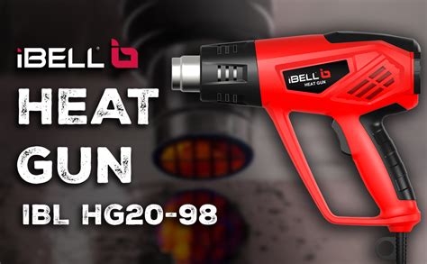 IBELL HG20-98 Heat Gun with 4 Nozzles, 2000W, 12 Temperatures 50 °C to ...