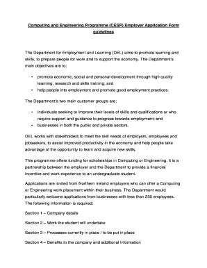 Fillable Online delni gov Employer Application Form Guidelines ...