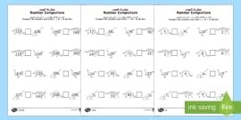 Food Themed Number Comparison Sheet (teacher made) - Twinkl