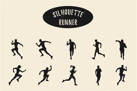 Premium Vector | Runners silhouettes collection running men and women ...