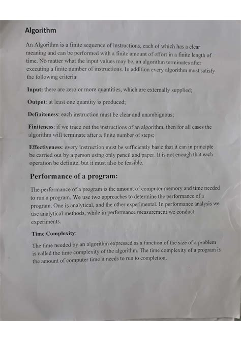 UNIT1 - PART 1 - its good for analys for algorithms - Algorithm An ...