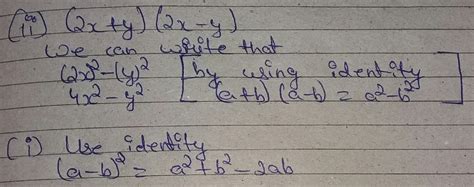 Evaluate each of the following using identities: (i) (2x-1/x)^2 (ii ...