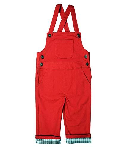 Buy MadAngle Kids Red Twill Dungaree (2-6 Years) | Kids Dungaree for ...