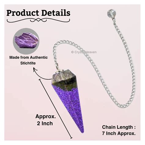 Stichtite Pendulum - Premium Crystal Dowsing Pendulums