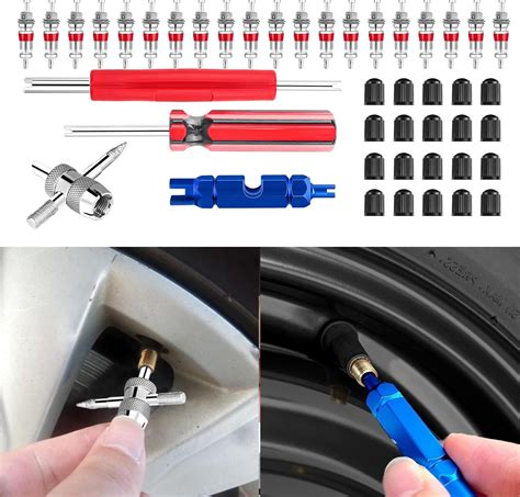 Amazon.com: GLSOWEE Tire Valve Stem Puller Installer Tool Kit, 40Pcs ...