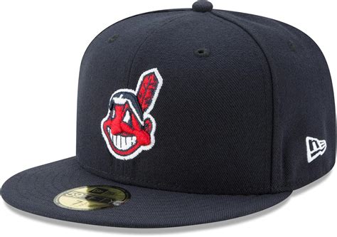 New Era Cleveland Indians Authentic 59FIFTY Fitted MLB Cap ALT2: Amazon ...